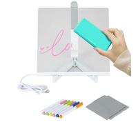Acrylic Dry Erase Board Med - LED Drawing Board With Illuminated Stand - Daily Planner Board, Easy To Clean Clear Desk Writing Board For Checklist, To Do List,