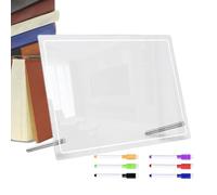 Acrylic Dry Erase Board - Transparent Table Notepad 30x20cm, Dry Erase Planner | Daily Task Reminder Board, Smooth Writing Clear Memo Display, Compact Desk Organization Tool Company Study