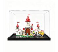 Acrylic Dust proof Case for LE*GO 71435 Battle with Roy at Peach's Castle - Toy Storage Cover & Architectural Model Display Box，Black-3mm