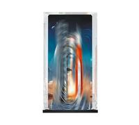Acrylic Dustproof Case for LE*GO 10341 Space Launch System- Toy Storage Cover & Architectural Model Display Box，Painted-3mm