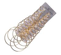 Acrylic Earring Set Silver Big Ear Circle Clip Hoop Women Earrings Gold 12Pairs Earrings Pack Stud Earrings for Women (Gold, One Size)