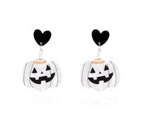 Acrylic Earrings with Scary Theme, Comfortable to Wear for Halloween Parties, Bat Ghost, Detailed Accessories, Acrylic Earrings in Vibrant Colours, one size, As described