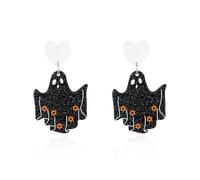 Acrylic Earrings with Scary Theme, Comfortable to Wear for Halloween Parties, Bat Ghost, Detailed Accessories, Acrylic Earrings in Vibrant Colours, one size, As described