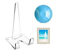 Acrylic Easel - Plate Holders for Displaying,Clear Frame Painting Rack Shelf Countertop Sign for Table Picture Desk Photo Card Home