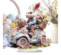 Acrylic Easter Bunny Ornaments - Festive Rabbit Table Decoration | Cute Easter Bunny Desk Decor, Spring Mantel Ornament, Decorative Rabbit Tray Accent,