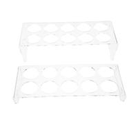 Acrylic Egg Storage Box 1pcs Two Layer Refrigerator Tray | Holds up 20 Eggs, Antislip Base, Easy to Disassemble and Clean, Visibility and Space Saving Design