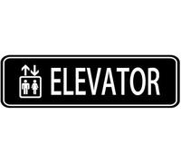 Acrylic Elevator Sign, for Residential Homes, Office Buildings & Retail Stores, Self-Adhesive Door_Wall Decal, 3x9 inch.