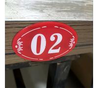 Acrylic Ellipse Locker Number Tag, Waterproof Digitaled Labels Ellipse Cabinet Digital Label, Self-Adhesive Locker Cabinet Numbers Signage Tags Labels(1-10,L W 20 x 13cm)