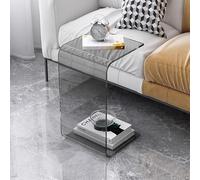 Acrylic End Table, Small U-shaped Side Table for Small Spaces, Multipurpose for Living Room, Bedroom, Balcony, H-55CM