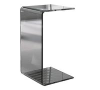 Acrylic End Table, U Shape C Shaped Sofa Side Table, Modern Clear Coffee Table for Compact Living Room or Nightstand