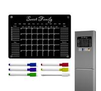 Acrylic Erasable Message Pad, Magnetic Dry Erase Board, Reusable Dry Erase Board with 6 Erasable Markers for Kitchen Workplace Home Office School Daily Task Planner Schedule Solution Device