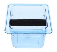 Acrylic Espresso Knock Box 17.5x16.2x10cm with Bar and Base | Large Capacity Bin, Non-Slip Base, Sleek Lines, for Espresso Puck and Machine Station, Coffee Bar