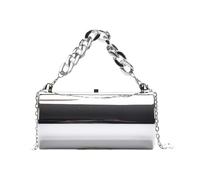 Acrylic Evening Bag for Women Crossbody Handbag with Chain Strap Stylish Hobo Tote Bag Clutch Purse Top Handle Bag(Silver)