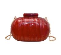 Acrylic Evening Clutch Bag Pearlescent Chain Crossbody Bag Shell Shape for Women