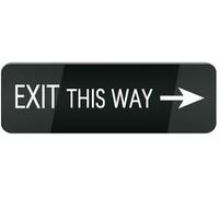 Acrylic Exit This Way Sign - for Shopping Malls, Convention Centers & Large Public Spaces, No Fade, 3x9 Inch.