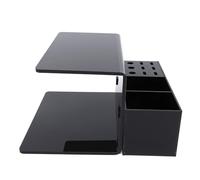 Acrylic Eyelash Extension Pillow Stand, Organizer Shelf with Storage Box, Professional Eyelash Grafting Pillow Rack for Salons and Training Schools, Compact Design with (Black)