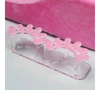 Acrylic Eyelash Extension Tweezer Holder - 8-Hole Beauty Tool Stand for Organizing Eyelash Tweezers, Compact 18.5 x 5 x 5.5 cm, Pink/Black/White -(Pink)