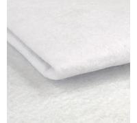 Acrylic Felt Fabric by the Metre - 60" (150cm) Extra Wide, 1mm Thick - Continuous Length Soft Crafting for Sewing, Applique, Decorations & Upholstery - Discount Fabrics LTD(White,1)