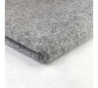 Acrylic Felt Fabric by the Metre - 60" (150cm) Extra Wide, 1mm Thick - Continuous Length Soft Crafting for Sewing, Applique, Decorations & Upholstery - Discount Fabrics LTD(Marl Grey,2)