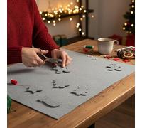 Acrylic Felt Fabric by The Metre - 60" (150cm) Extra Wide, 1mm Thick - Continuous Length Soft Crafting for Sewing, Applique, Decorations & Upholstery - Discount Fabrics LTD(Grey,0.5)