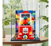 Acrylic Figures Display Box for LE-GO for 21358 Twisterr Acrylic Storage Box Dustproof Transparent Box Custom Display Case Storage Box (No Model) (black+background)