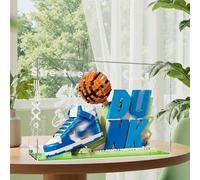 Acrylic Figures Display Box for LE-GO for 43008 Niike Du-nk Acrylic Storage Box Dustproof Transparent Box Custom Display Case Storage Box (No Model) (silkscreen)