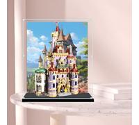 Acrylic Figures Display Box for LE-GO for 43263 Beauty and the Beasst Acrylic Storage Box Dustproof Transparent Box Custom Display Case Storage Box (No Model) (background B)