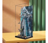 Acrylic Figures Display Box for LE-GO for 76269 for Marrvel Ave-ngers Tower Acrylic Storage Box Dustproof Transparent Box Custom Display Case Storage Box (No Model) (background B)