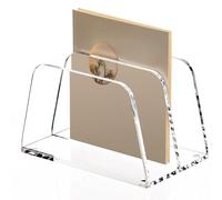 Acrylic File Holder | Vertical Letter Invoice Stand | Clear Desktop Vertical Letter Holder - for Classroom Study Cookbook Document Bible Piano Score Album School Bed Kitchen Adults Students Kids