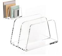 Acrylic File Organizer | Vertical Letter Sorter,Acrylic Mail File Organizer Sorters - for Office Classroom School Bed Kitchen Cookbook Document Bible Piano Score Album Adults Students Kids