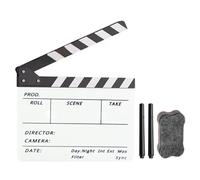 Acrylic Film Clapboard 12x10in Clapper Board For Cut Action Scene With Eraser And Pens