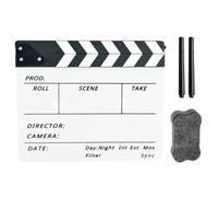 Acrylic Film Clapboard 12x10in Clapper Board For Cut Action Scene With Eraser And Pens
