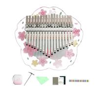 Acrylic Finger Thumb Piano - 17 Keys Mbira Crystal Piano with Tune Hammer & Study Instruction | Ideal Christmas Great for Kid & Adult Beginners