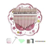 Acrylic Finger Thumb Piano - 17 Keys Mbira Crystal Piano with Tune Hammer & Study Instruction | Ideal Christmas Great for Kid & Adult Beginners
