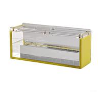 Acrylic Fish Box for Crab and Frog Transparent Viewing Box with Scale for Easy Observation (Yellow)