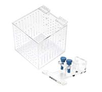 Acrylic Fish Isolation Box, Aquarium Fish Tank Isolation Box, Multifunctional Transparent Breeding Box with Adjustable Bracket for New or Sick Fish, 4.13 Inch Cube
