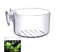 Acrylic Fish Tank Plant Pot - Small Transparent Aquascapings Cup with Suction, Underwater Ornament Tool | Mini Aquarium Container for Aquatic Plants in Reef Saltwater and Freshwater Tanks