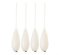 Acrylic Fishing Floats for Carp Inline Control - 4-Piece Set, 19x2.5cm & 19x3cm, 38g & 50g, White/Silver, High-Visibility Bobbers for Lake, (15g)