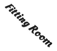 Acrylic Fitting Room Sign Wall Decal for Retail Clothing Stores | Black Modern Plaque, Wear Resistant and Stain Resistant, Easy to Clean, Simple Installation