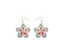 Acrylic Flower Earrings Bohemian Colourful Flower Dangle Earrings Sweet Painted Hawaiian Flower Earrings Hypoallergenic Lightweight Earrings for Women Teen Girls, Acrylic