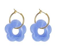 Acrylic Flower Resin Drop Earrings Simple Round Hollow Earrings Girls Jewelry Cute Party Personality Gifts 13 Color Flower For Women Girls Colorful Hoop Acrylic For Women Hoop