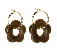 Acrylic Flower Resin Drop Earrings Simple Round Hollow Earrings Girls Jewelry Party Personality Gifts 13 Color Flower Earrings For Women Girls Colorful Hoop Acrylic Earrings For Women Flower Hoop