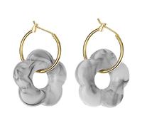 Acrylic Flower Resin Drop Earrings Simple Round Hollow Earrings Girls Jewelry Party Personality Gifts 13 Color Flower Earrings for Women Girls Colorful Hoop Acrylic Earrings for Women Flower Hoop