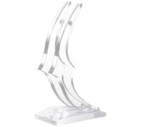 Acrylic Flower Stand - Clear Modern Rose Holder | Fashionable Home Table Display For Long Stem 24k Gold Gilded Artificial Floral Vase, Office Desktop