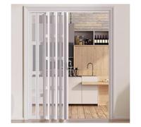 Acrylic Folding Door Interior Partition, Custom Room Divider Sliding Doors for Kitchen, Bathroom, Balcony, Closet - Complete Hardware Included