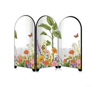 Acrylic Folding Screen Mirror Decor with Timeless Chinese Art Influence for Home or Office Interior Use (A)