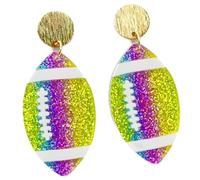 Acrylic Football Earrings Basketball Volleyball Baseball Dangle Drop Earring Sports Earrings for Women Team Jewelry, Acrylic, acrylic