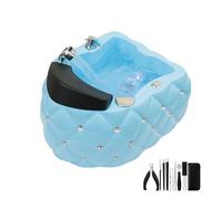 Acrylic Footbath Spa Foot Bath Pedicure with Heat and Age Bowl Salon Equipment Jets Colorful Lamp for Hotel Club