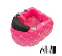 Acrylic Footbath Spa Foot Bath Pedicure with Heat and Age Bowl Salon Equipment Jets Colorful Lamp for Hotel Club