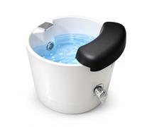 Acrylic Footbath with Massage and Colorful Lamp for Pedicure, One-Touch Drain for Home and Salon Foot Soaking Use